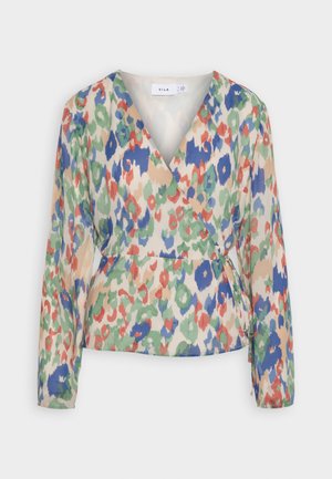 VILA VILUNA WRAP TOP - Bluză - cloud dancer