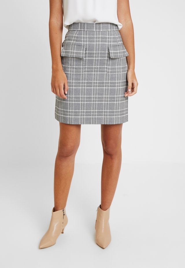 PARADIS CHECK - Jupe trapèze - black combo