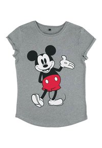 Disney MICKEY CLASSIC WORLD FAMOUS MOUSE - T-shirt con stampa - melange grey