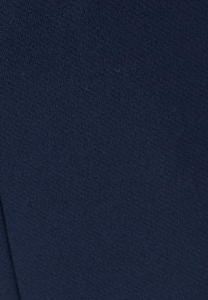 Navy blue fabric with a soft, textured surface, displaying a uniform color and slight sheen. The design appears smooth without patterns.