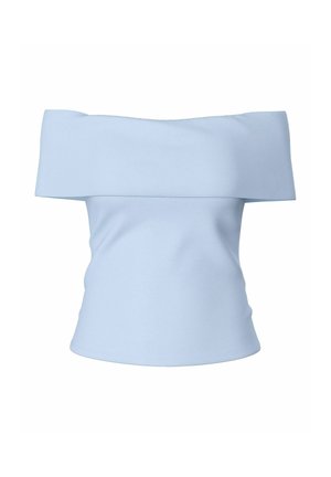 Pieces, OFF-SHOULDER TOP PCGEORGINA - Trükipildiga T-särk - cashmere blue