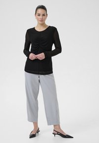 Kaffe Langærmet T-shirt - black deep