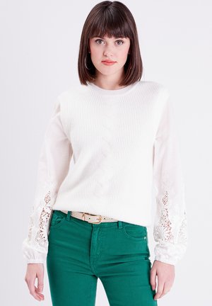 MIT 2-IN-1-EFFEKT - Pullover - ecru