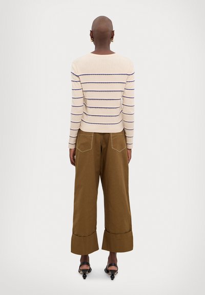 PS Paul Smith WOMENS BUTTON THROUGH CARDIGAN  - Cardigan - white / blue
