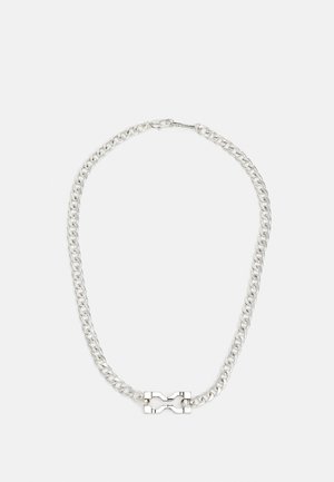 PUZZLED CUT OUT CHAIN NECKLACE UNISEX - Halskette - silver-coloured