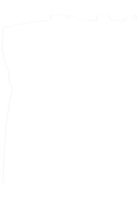 Czarna torebka z fakturowanym wykończeniem przypominającym skórę, z falistą górną krawędzią i dwoma mocnymi uchwytami do noszenia.