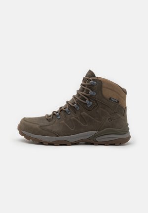 Jack Wolfskin REFUGIO PRIME TEXAPORE MID - Chaussures de marche - cold coffee