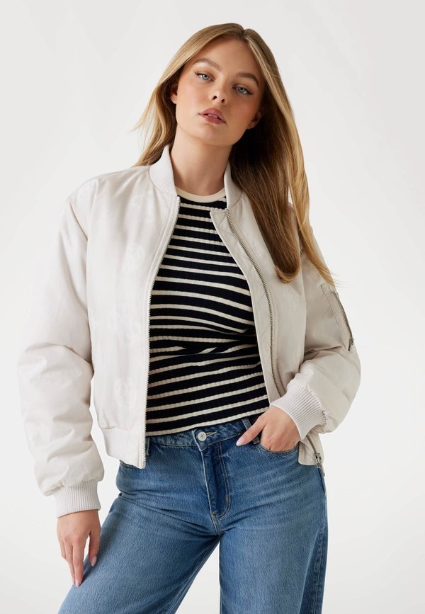 LOGO - Bomberjacke - weiß