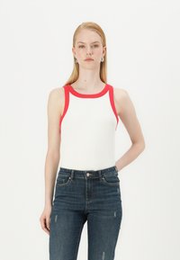ONLY ONLWAUW MID WAIST - Traperice uskog kroja - dark blue denim