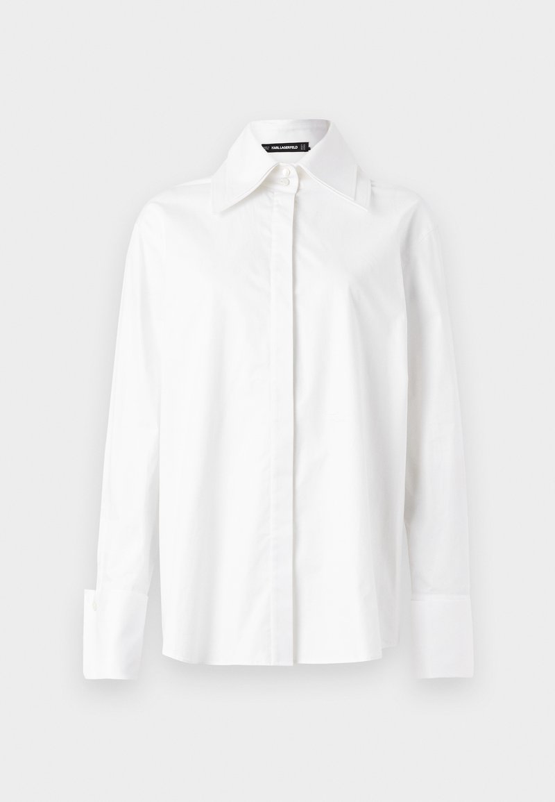 Karl Lagerfeld Overhemdblouse wit Karl Lagerfeld Overhemdblouse wit