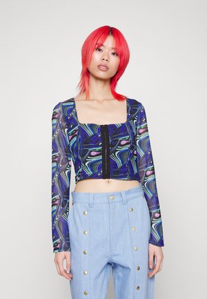 Noisy May NMLESLEY CORSET BELL  - Μπλουζάκι με στάμπα - deep blue