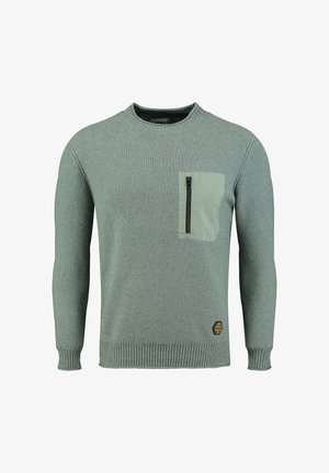 Key Largo, KEY LARGO HERREN STRICKPULLOVER MST FLOOR ROUND - Jersey de punto - salbei green