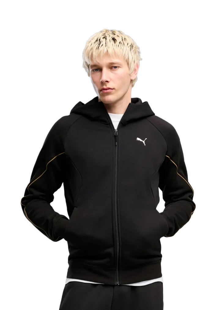 PUMA SPORT GRAPHIC HOLIDAY FULL-ZIP HOODIE FL 037 VAR - Sudadera con cremallera - screziato-mottled black