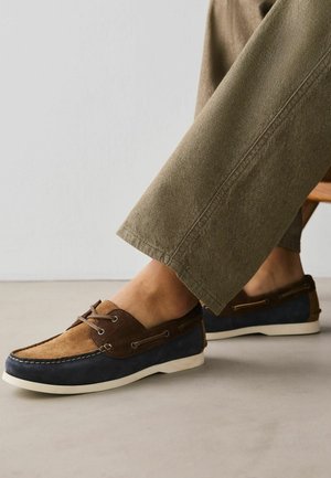 Next, REGULAR FIT - LEATHER BOAT SHOES  . - Purjehduskengät - blue