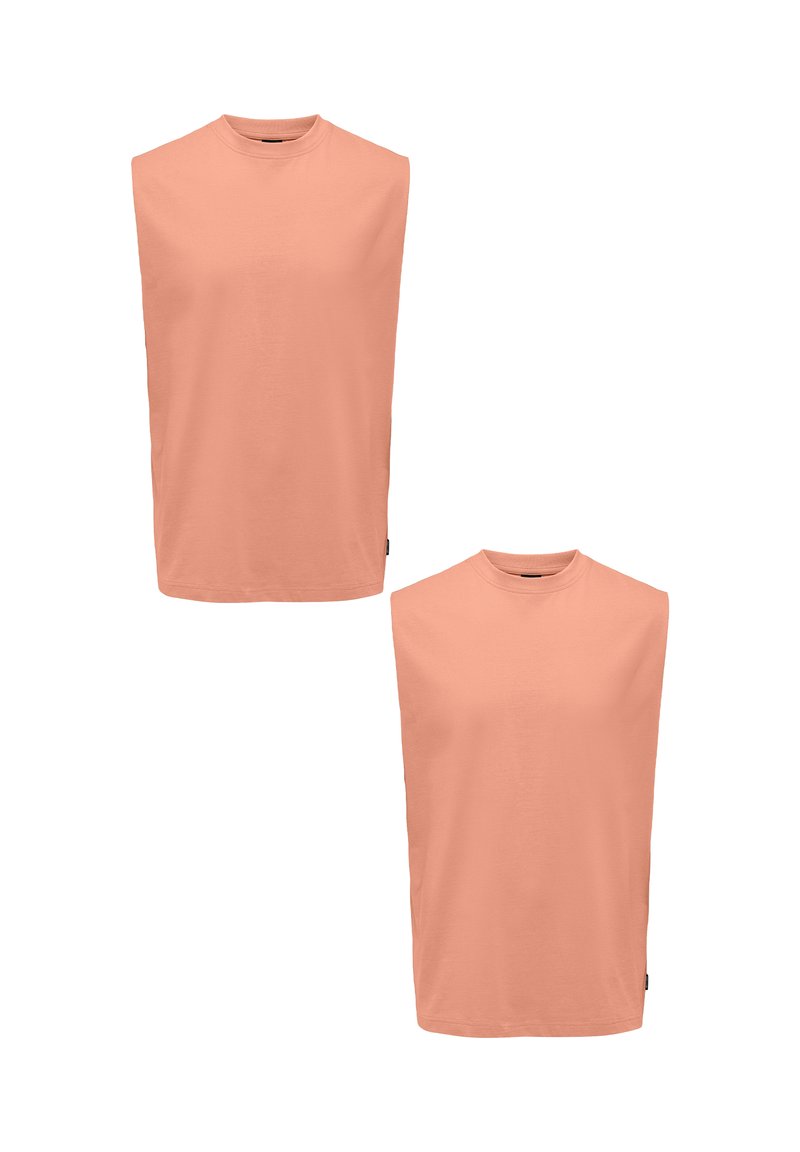Only & Sons 2 PACK SET RUNDHALS - Top - neon orange