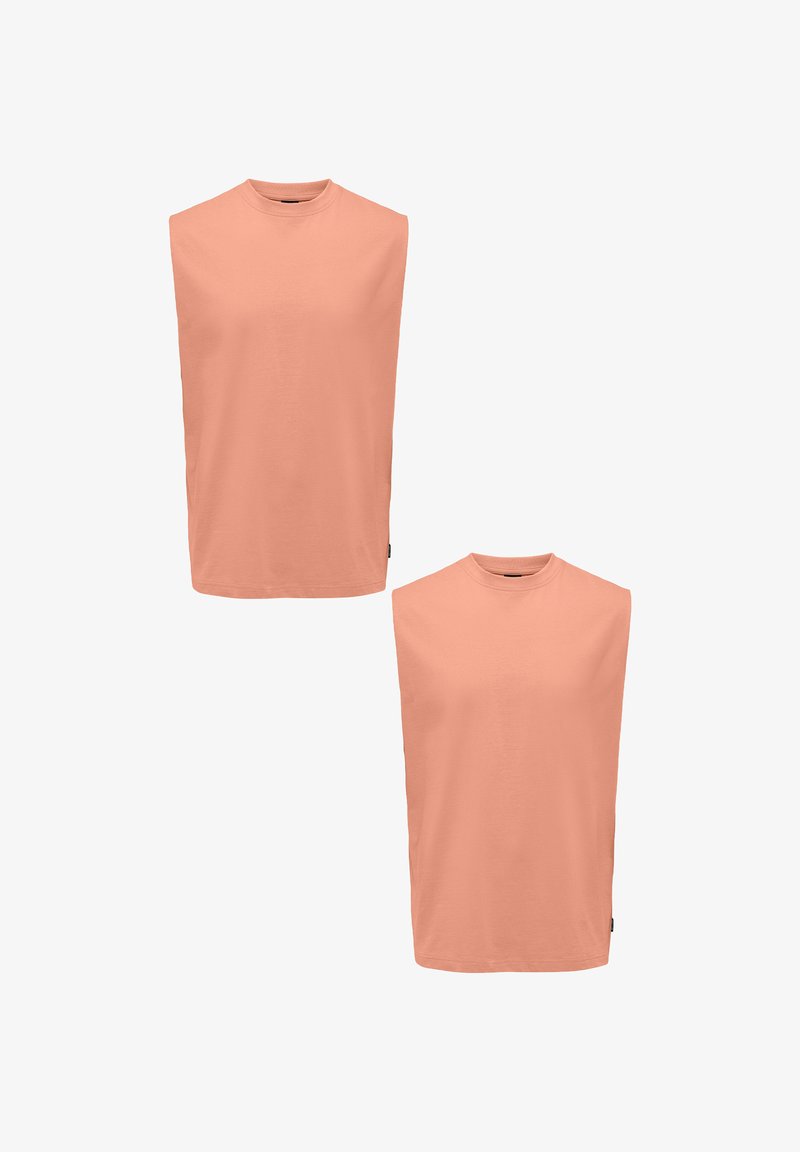 Only & Sons 2 PACK SET RUNDHALS - Top - neon orange