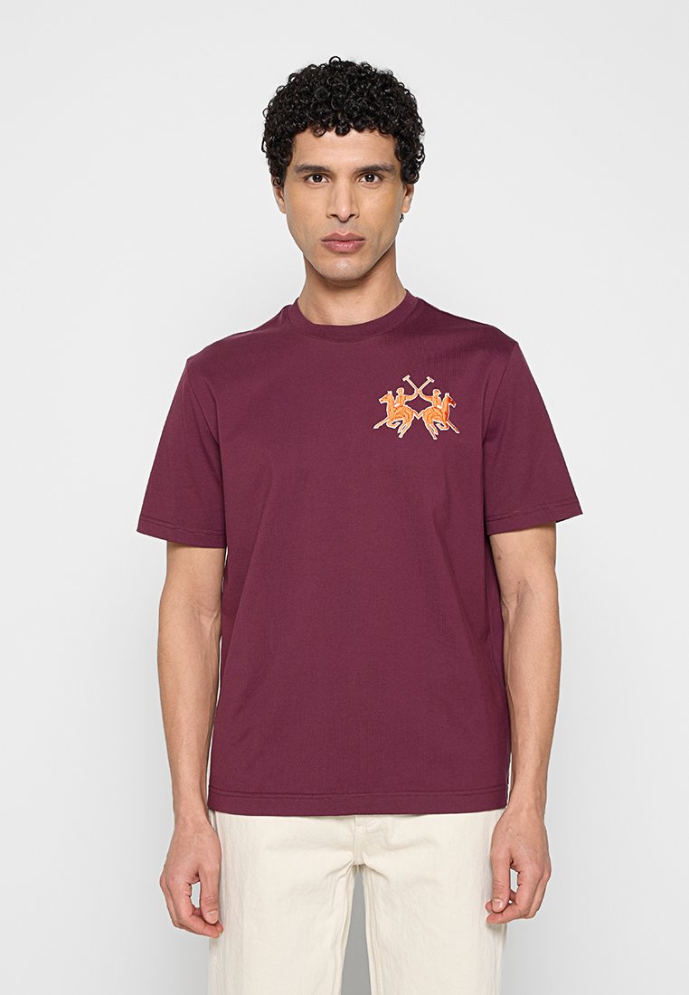 LA MARTINA T-shirt print bordeauxrood