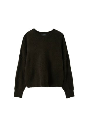 Stradivarius, ROUND NECK KNIT JUMPER - Pullover - dark brown