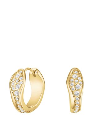 PAVE FLUID HOOPS - Earrings - gold-coloured