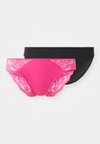 WILLA 2 PACK Brief - Cuecas - black/pink