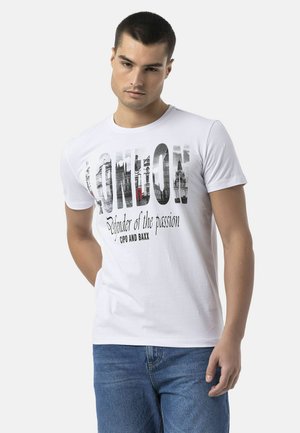 Cipo & Baxx, T-SHIRT MIT RUNDHALSAUSSCHNITT IM REGULAR FIT - T-shirt print - weiß