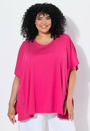 Ulla Popken POINTED HEM OVERSIZED TEE - T-shirts basic - pink