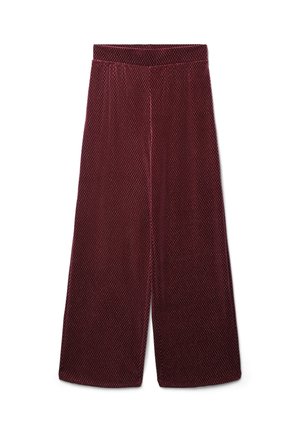 PALAZZO CON EFFETTO LUCCICANTE - Pantaloni - bordeaux chiaro