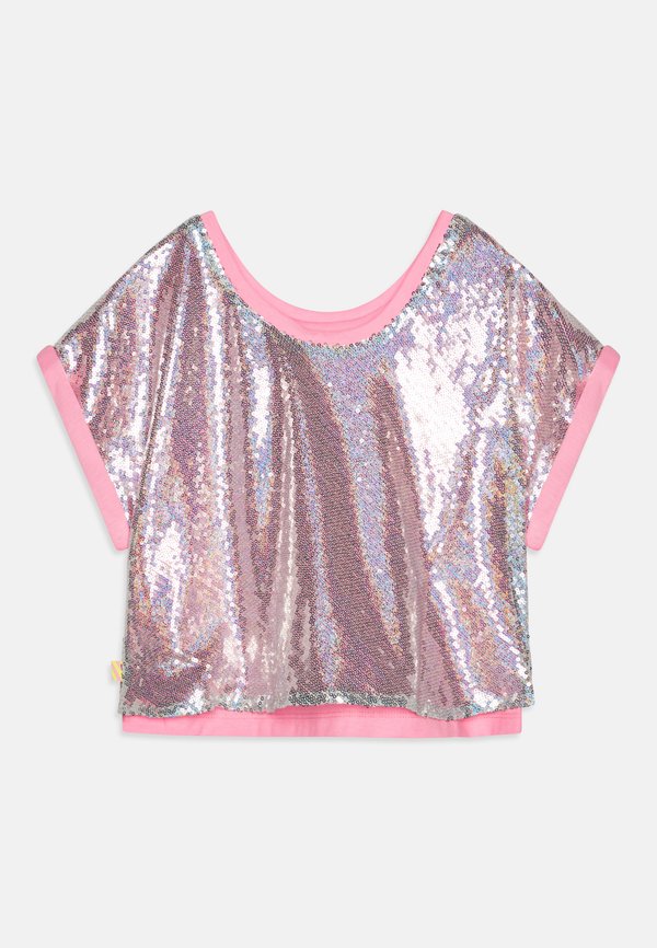 SHORT SLEEVES TEE SEQUINS ALL OVER - Print T-shirt - lame silver3