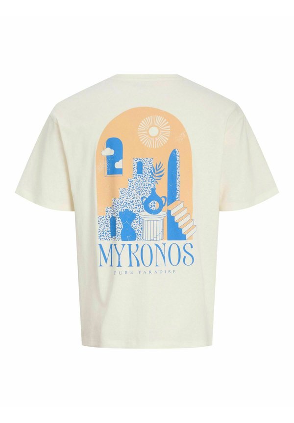 JORMYK TEE SS CREW NECK PLS - Print T-shirt - egret3