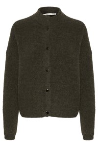 Gestuz ALPHA CARDIGAN - Cardigan - olive melange/dark green - Zalando.co.uk