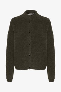 Gestuz ALPHA CARDIGAN - Cardigan - olive melange/dark green - Zalando.co.uk