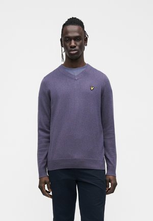 V NECK JUMPER - Striktrøje - graystone