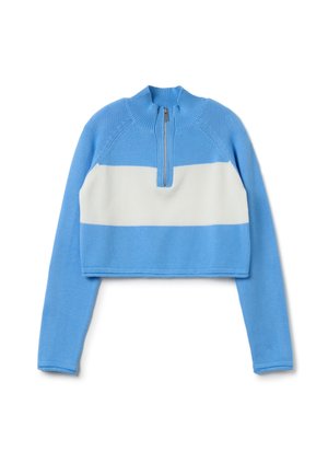 HALF-ZIP   - Trui - white light blue