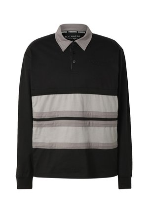 Rocawear, ROCAWEAR OLDBUTGOLD RUGBYPOLO - Poloshirts - jetblack
