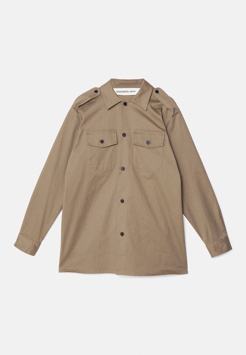 DESIGNERS REMIX Lichte jas olijfgroen gemêleerd DESIGNERS REMIX Lichte jas olijfgroen gemêleerd