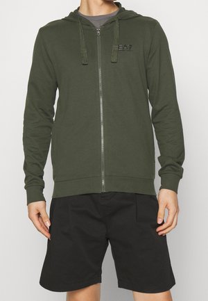 Tröja med dragkedja - olive