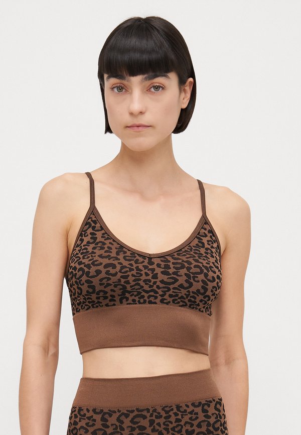 ONLJUNGLE SEAMLESS ANIMAL - Bustier - pinecone