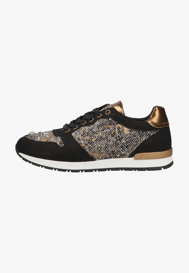 Sneakers laag - schwarz weiß gold