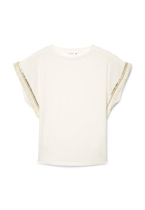 Terranova, CON MANICHE A KIMONO E DETTAGLI - T-shirt con stampa - bianco lana