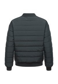 Mustmust must jacket, millekaitsega disain, soonikkoes ja mansettidega, ning sobiv kuju. Sile tekstuur ja kergesti kaasaskantav välimus.