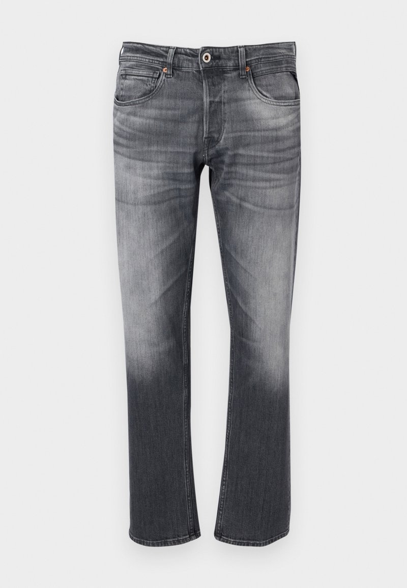 Replay GROVER PANTS - Jeans straight leg - medium grey/grå denim ...