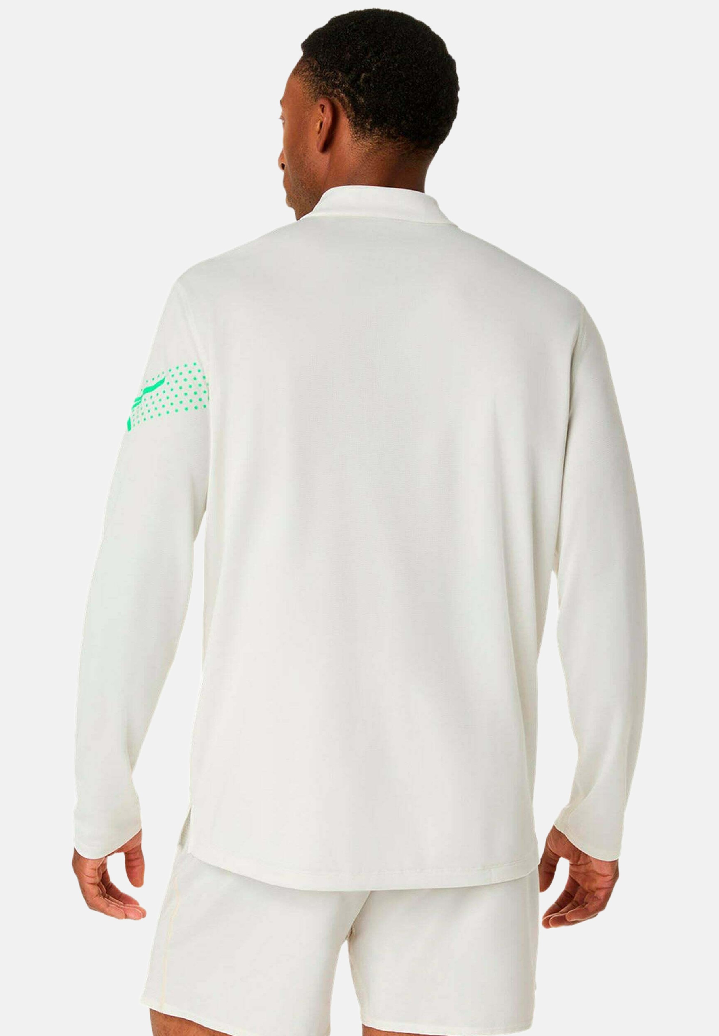 ASICS LAUFSHIRT ICON 1/2 ZIP - Longsleeve - cream vital green