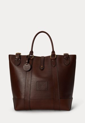 Polo Ralph Lauren, HERITAGE LEATHER MEDIUM TOTE - Cabas - burnished brown