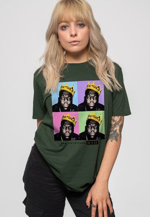 Paradiso Clothing BIGGIE SMALLS CROWN POP ART UNISEX - Print T-shirt - green
