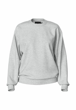 Lys grå sweatshirt med rund halsudskæring, lange ærmer, ribbede manchetter og en afslappet pasform. Fremstillet af blødt materiale med minimal detaljer.