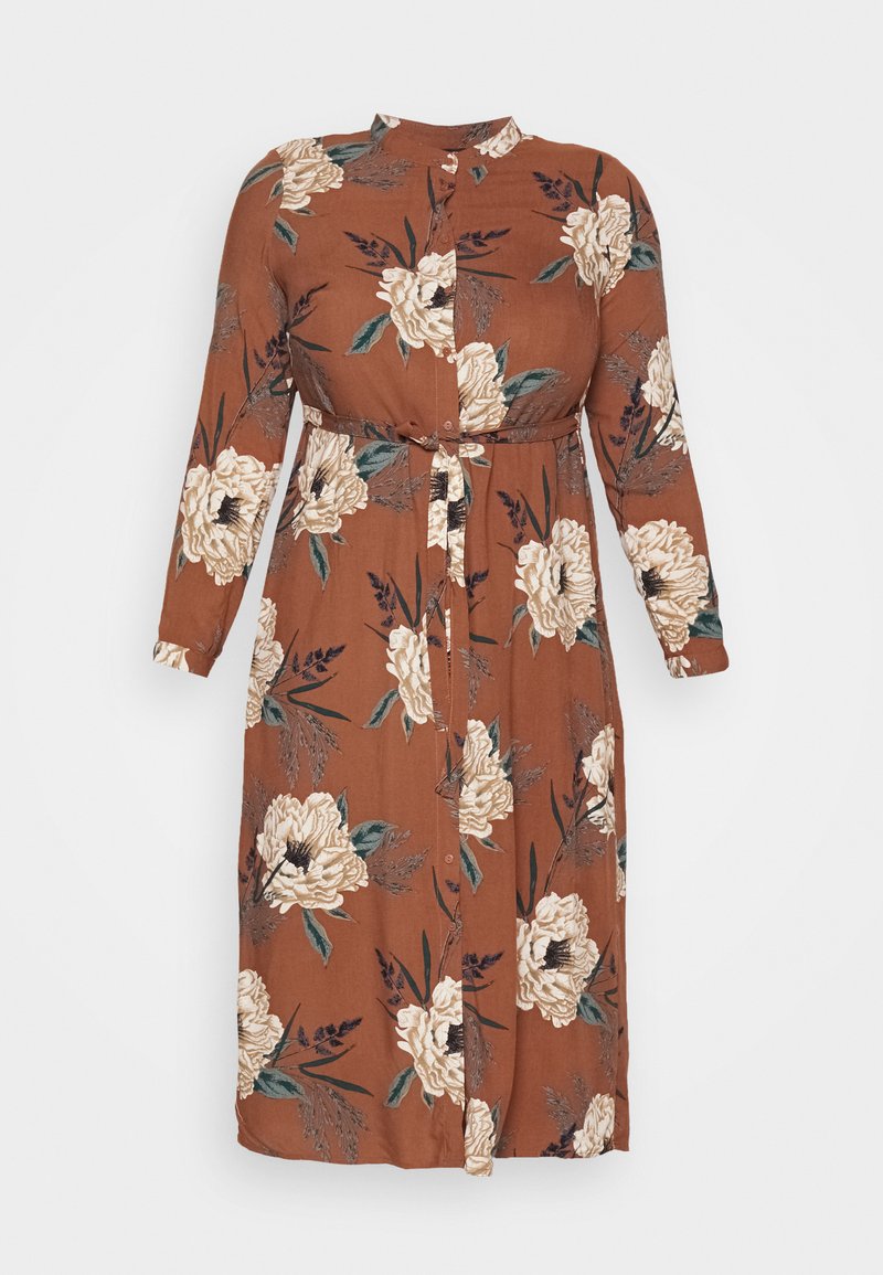 Damen Freizeitkleider | Vero Moda Curve VMEASY DRESS Blusenkleid cognac/pink - ID51310 Damen Freizeitkleider | Vero Moda Curve VMEASY DRESS Blusenkleid cognac/pink - ID51310