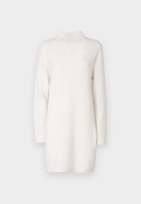 PCNEMESIO MOCK NECK DRESS - Strikket kjole - cloud dancer