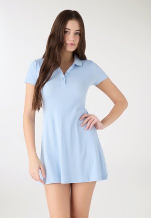 TINTA UNITA - Abito in maglia - celeste