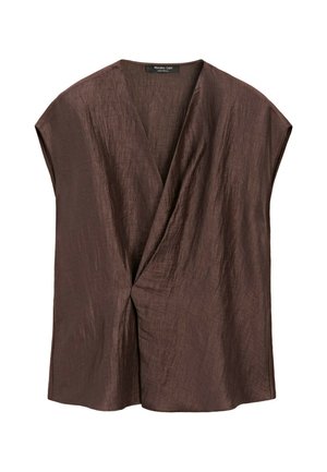 Massimo Dutti, Bluse - dark brown