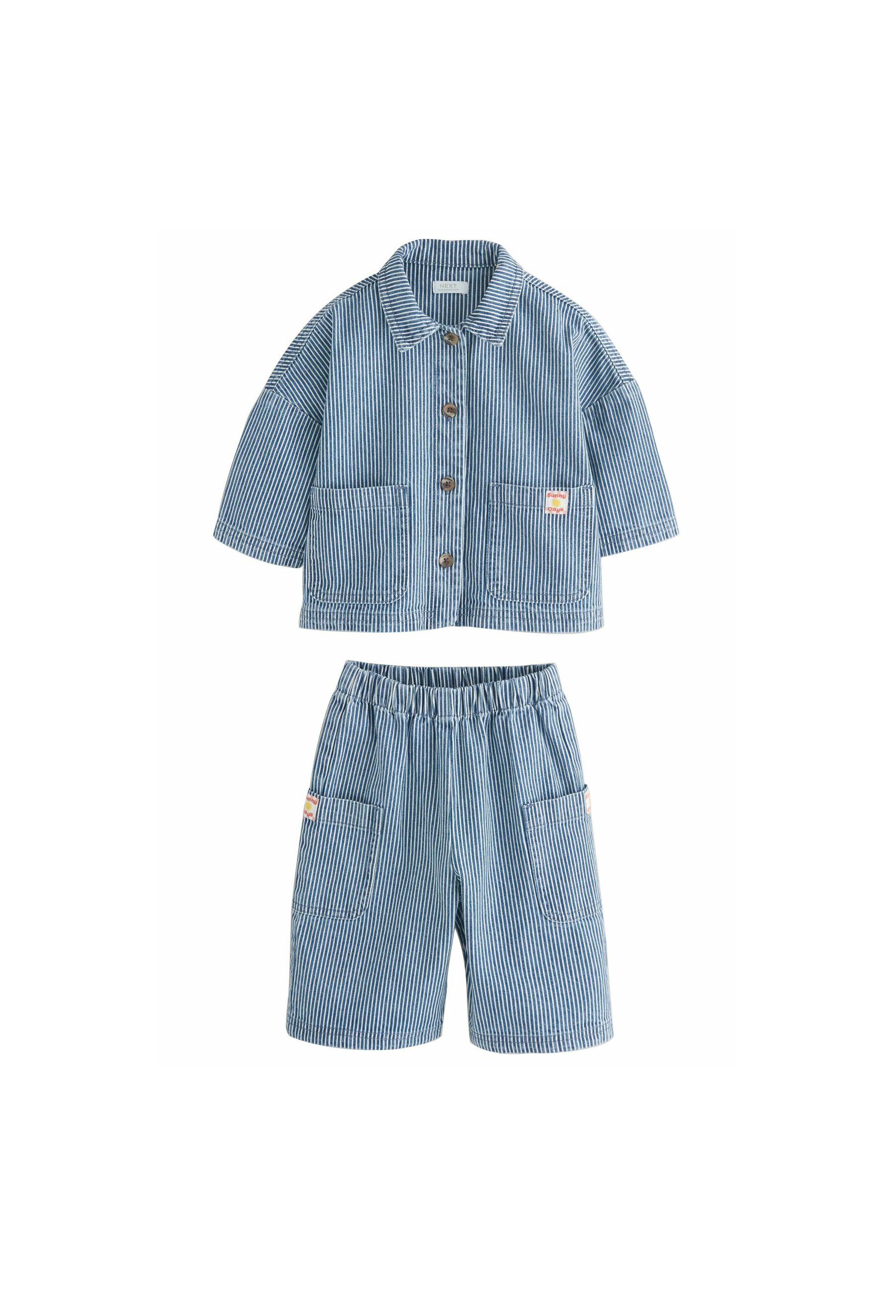 Next SET - Broek - blue ticking stripe/blauw - Zalando.nl